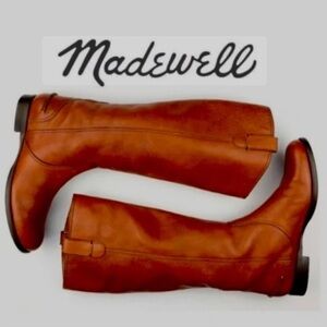 Madewell Leather Riding Boots, Size 10